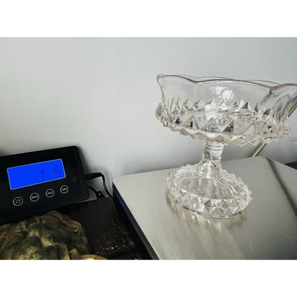 EAPG Bryce Bros Amazon Sawtooth Footed Compote Scallop Rim Early American 1890's - Picture 9 of 16